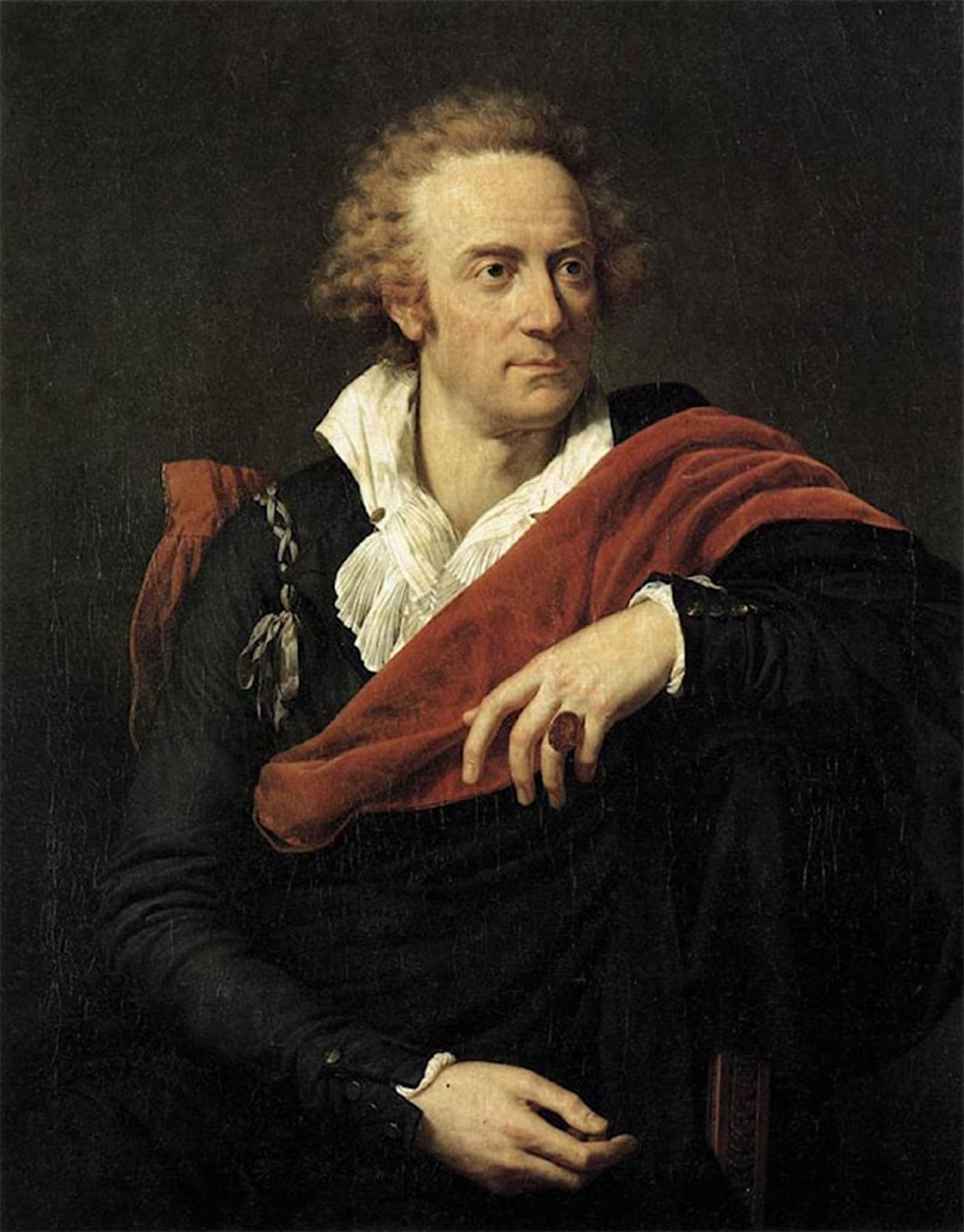 ARTXLXXBN Famous Print Painting Colorful Art Print Portrait of Vittorio Alfieri Francois Fabre Canvas Art Decorations for Home Decor 60x90cm