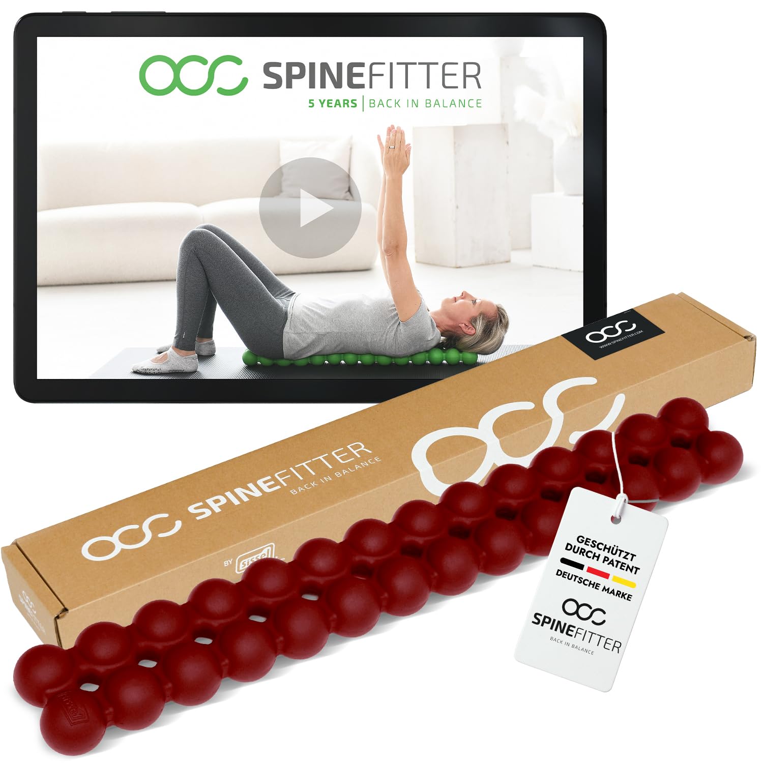 Amazon.com: SPINEFITTER by SISSEL Purple Red | Massage Device for