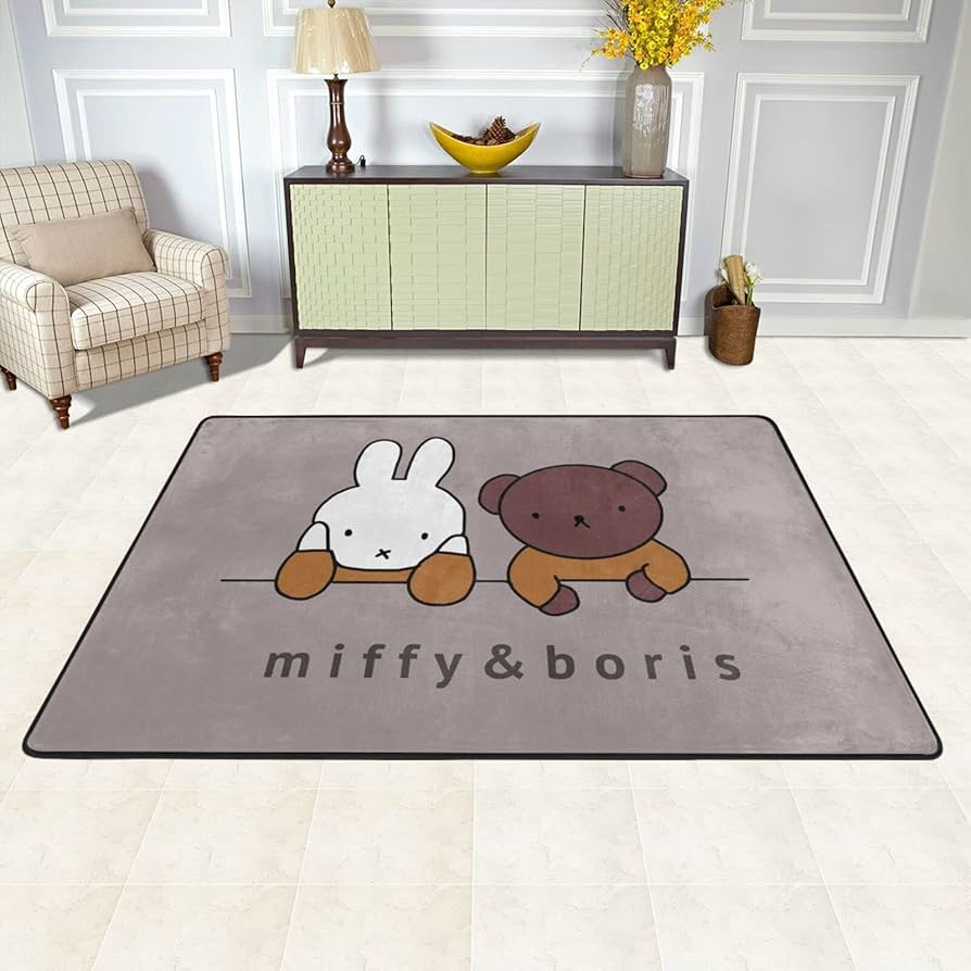 ミッフィー　ラグ　カーペット　190×140 レトロ Amazon | ミッフィー ラグ カーペット 洗える ラグマット 滑り