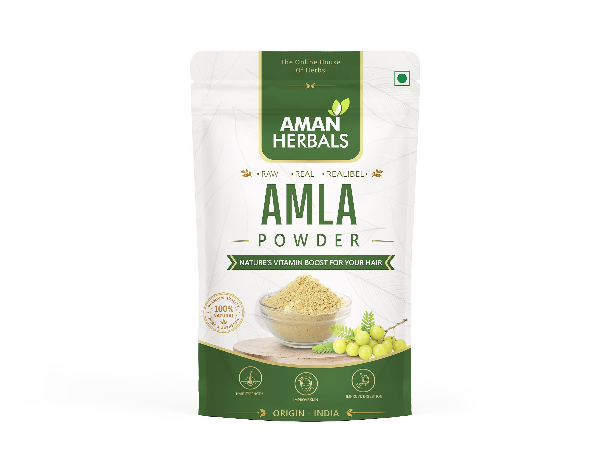 AMAN HERBALS - 100% Organic Amla Powder (Indian Gooseberry) For Hair Growth Pack of 100 gm-picture-12