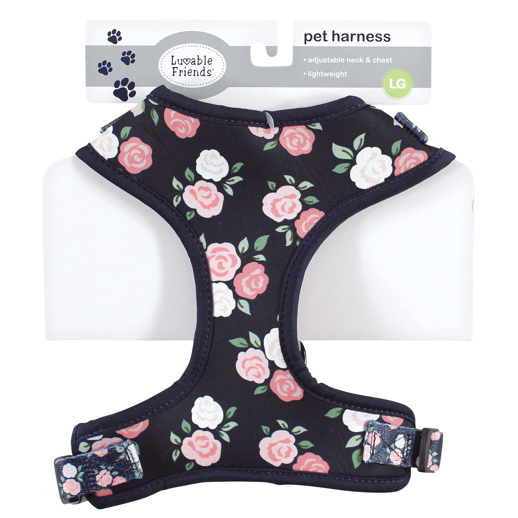 Luvable Friends Unisex szelki dla zwierząt domowych, kwiatowe, S