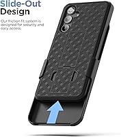 Vista 7 de Encased DuraClip - Funda para Samsung Galaxy A14 5G con clip de funda y soporte (negro mate)