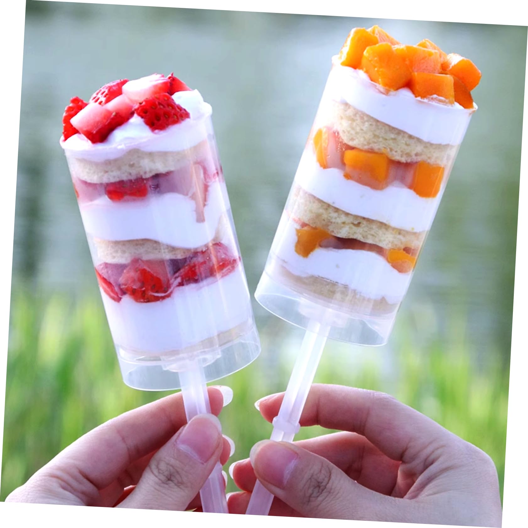 NAMOARLY Pops Containers Cake Push Pop Containers Lids Bulk Plastic for Cake Ice Jelly