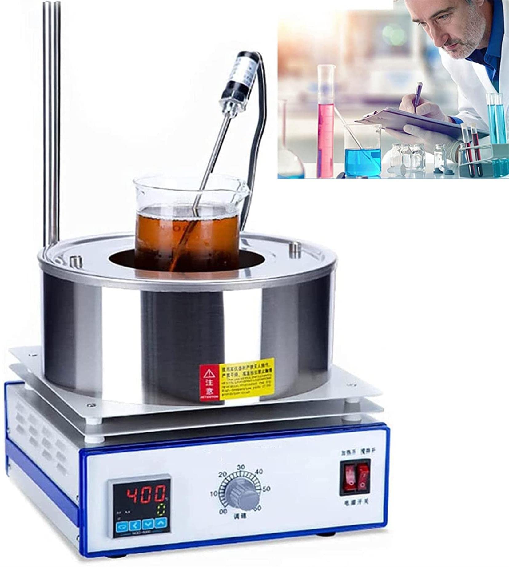Agitateur magnétique chauffant collecteur pour bain-marie stable