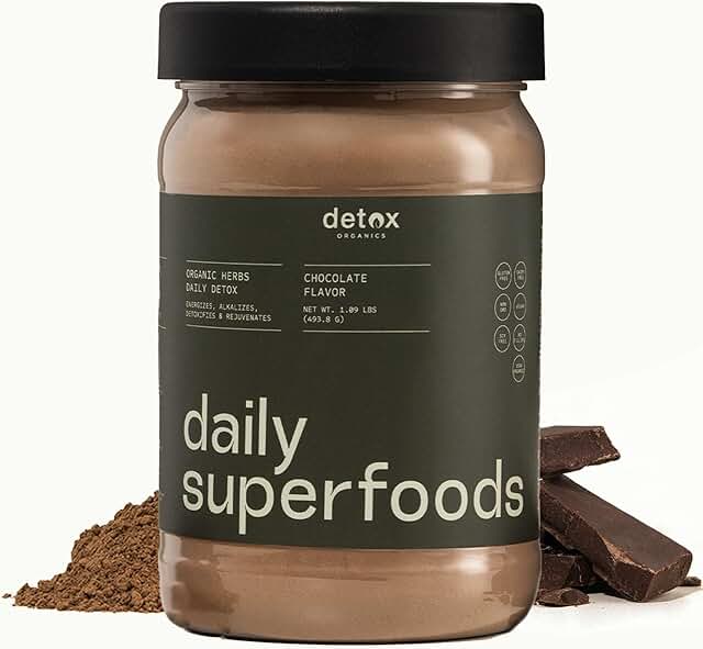 Detox Organics Chocolate Superfood Powder – Cleanse and Detox Smoothie M...