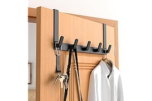 Matte Black Over the Door Coat Rack: A Space-Saving Organizer