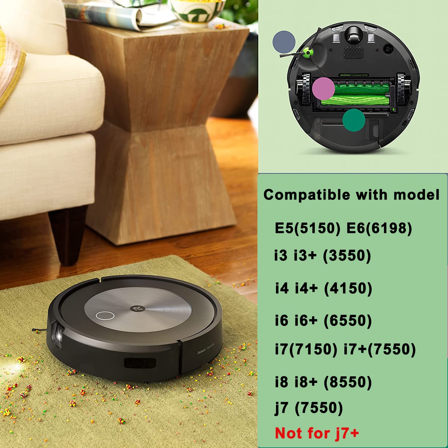 Kit di Accessori Ricabi per iRobot Rooba E&I Serie E5 E6 E7 i3 i3 i4