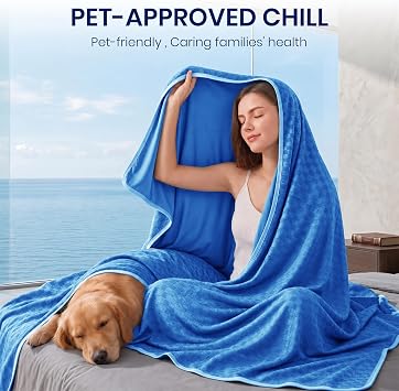 Topcee Cooling Blanket 90x90 for Hot Sleepers Summer Cold Blanket