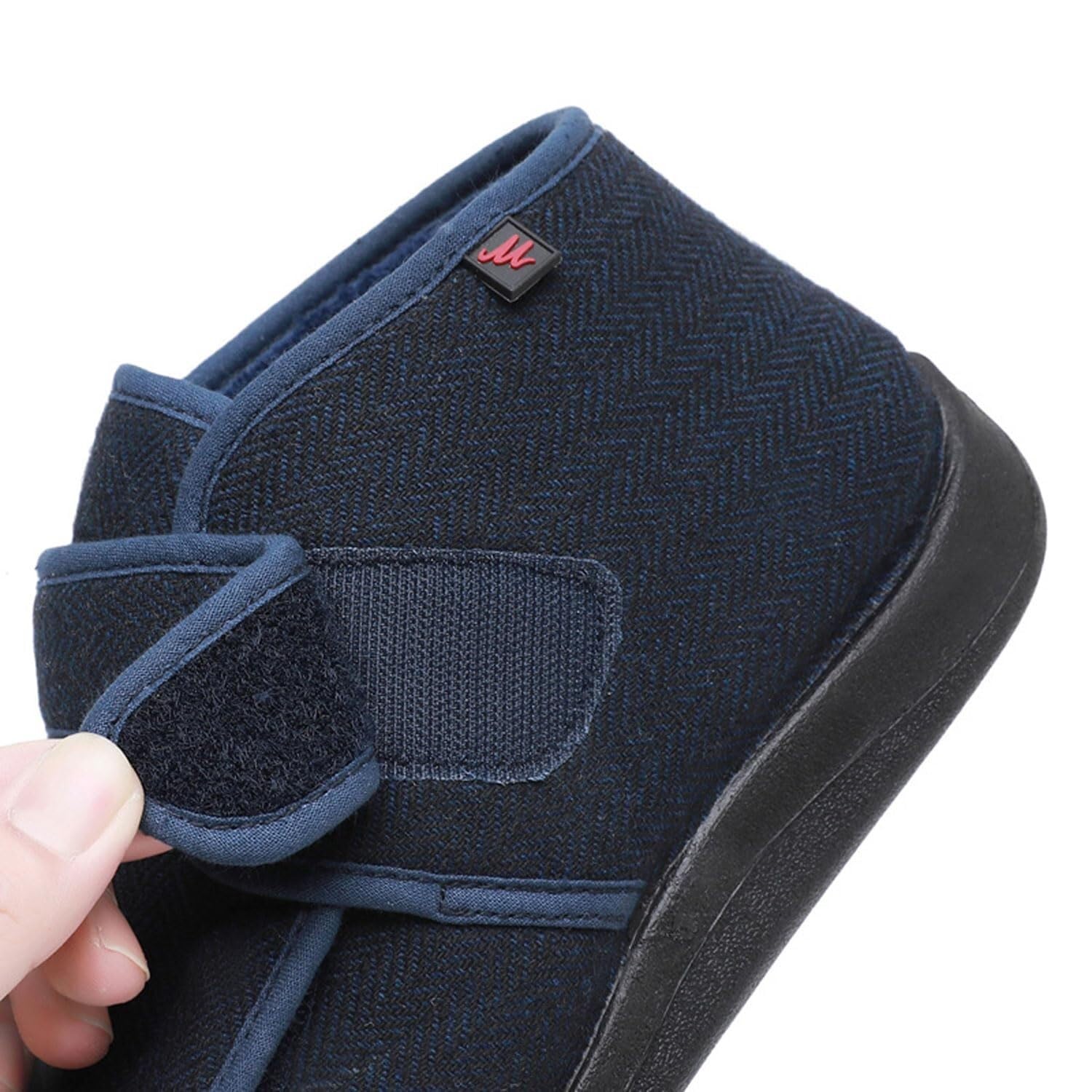 Zapatos Ortopédicos Extra Anchos Talla 40 | Forro felpa cálido, suela antideslizante, velcro. Ideal diabéticos/pies hinchados. Int/ext. Regalo.