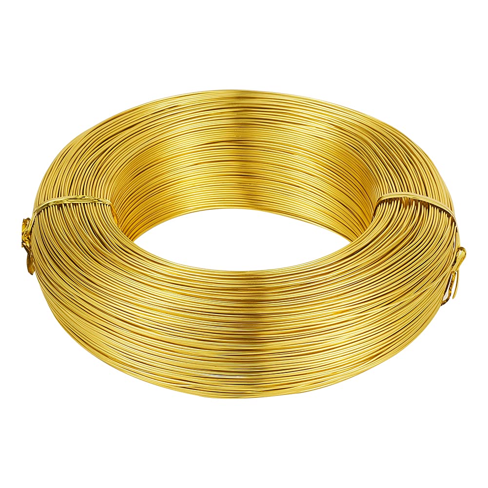 1 rollo de alambre de aluminio multicolor para hacer joyas, collares, pulseras, 0,8 mm, 1 mm, 1,5 mm, 2 mm, 3 mm, 4 mm, 5 mm, 6 mm (rojo naranja, 0,8 mm, 300 m)