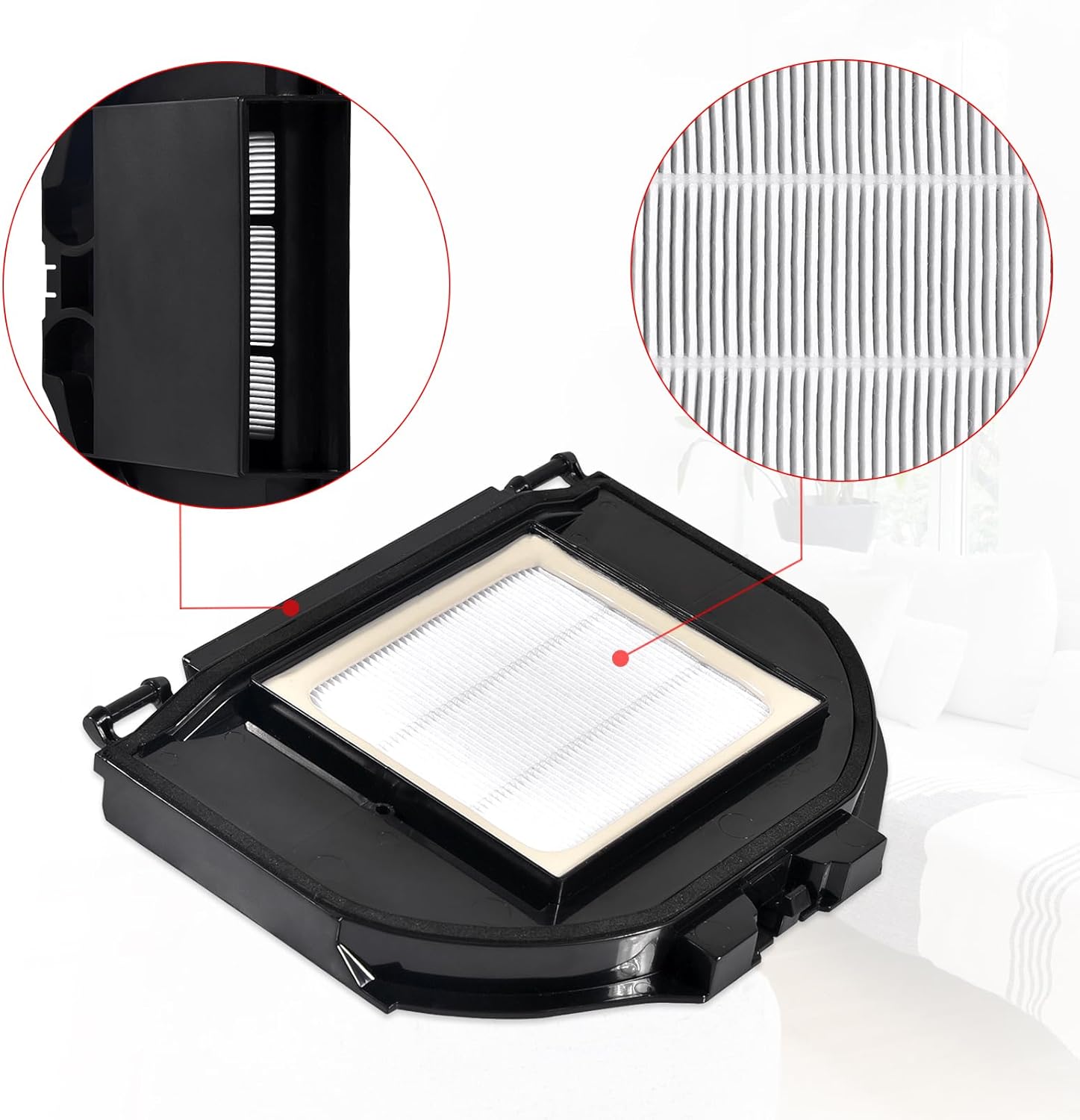 RV2310AE Replacement Parts Compatible with Shark Sweeper Shark RV2310 RV2310AE RV2310 Matrix Robot Vacuum Cleaner, 6 Side Brushes, 2 Hepa Filters, 1 Main Brush, 1 Cleaning Brush