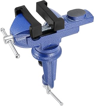 PINGEUI 2 Pack Bench Vice Clamp 65mm, 360° Swivel Base Vices for Workbench, Portable Table Vice Clamp for Workshop Factory