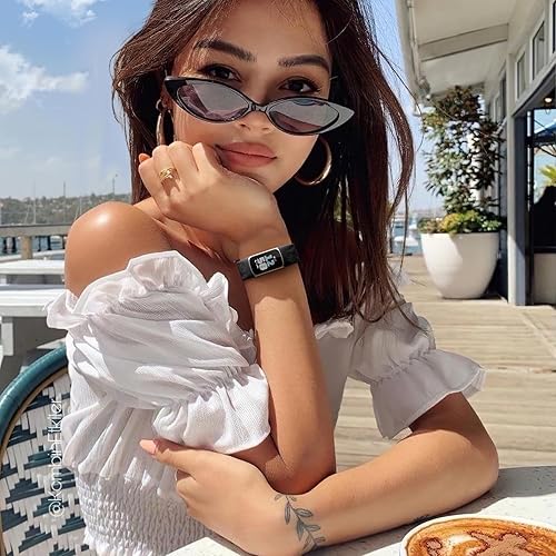 Miniatura 8 de DaQin Paquete de 3 bandas grabadas con girasol compatibles con Fitbit Charge 6Fitbit Charge 5 bandas para mujeres y hombres, correa deportiva suave