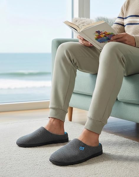 VeraCosy Hommes Chaussons à mémoire de forme bicolore - 3