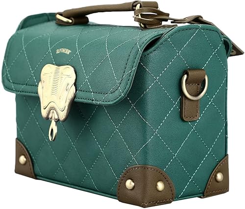 Harry Potter Slytherin Premium House - Bolso de mano cruzado para maletero color verde forro polar verde con licencia oficial de star wars silent