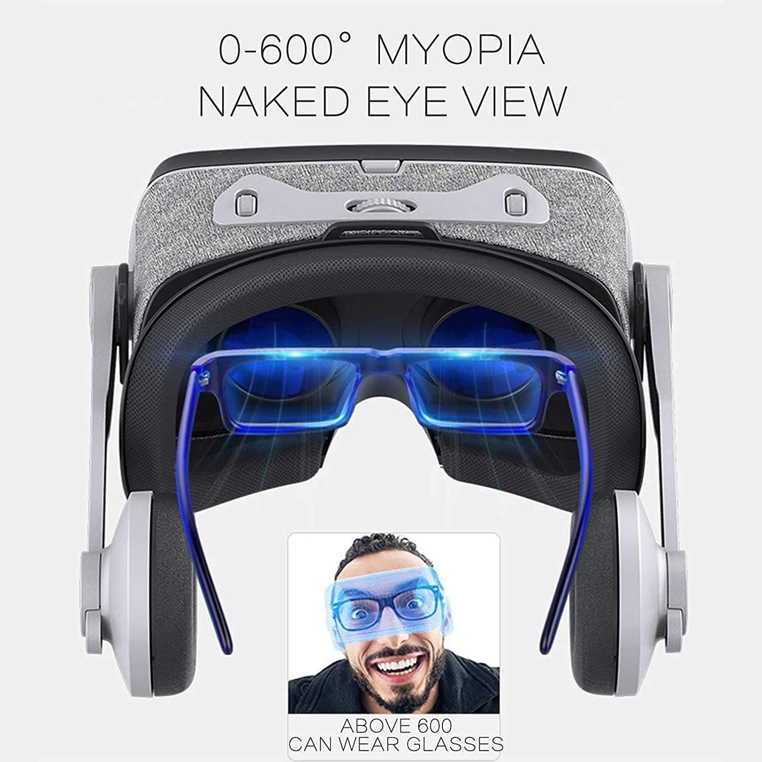 VR Glasses, Virtual Reality Headset for Movies and Games VR Glasses Goggles