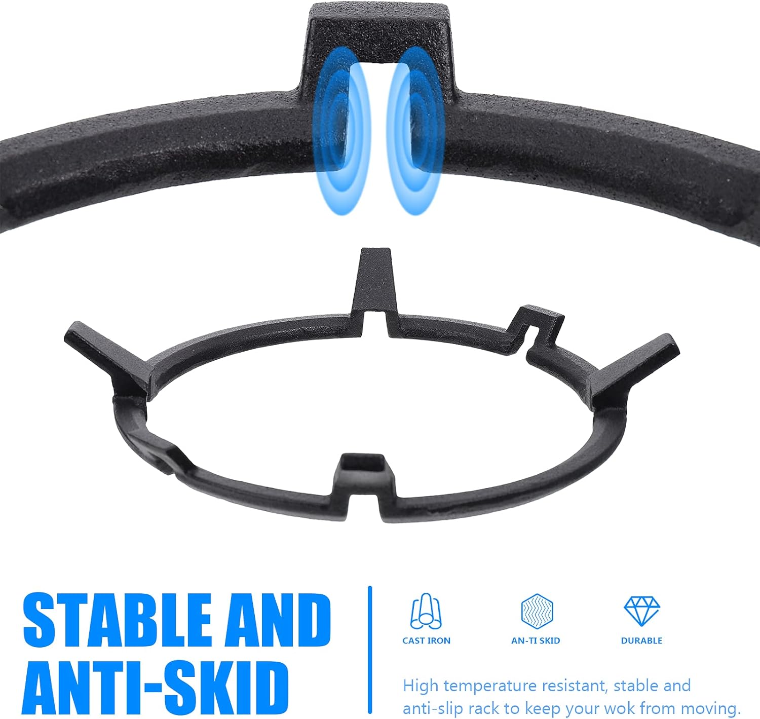 EFARMA Iron Wok Support Ring,Universal Stove Rack, 1pc Cast Iron Gas Stove Rack Gas Stove Fire Gather Bracket Fire Stove Rack