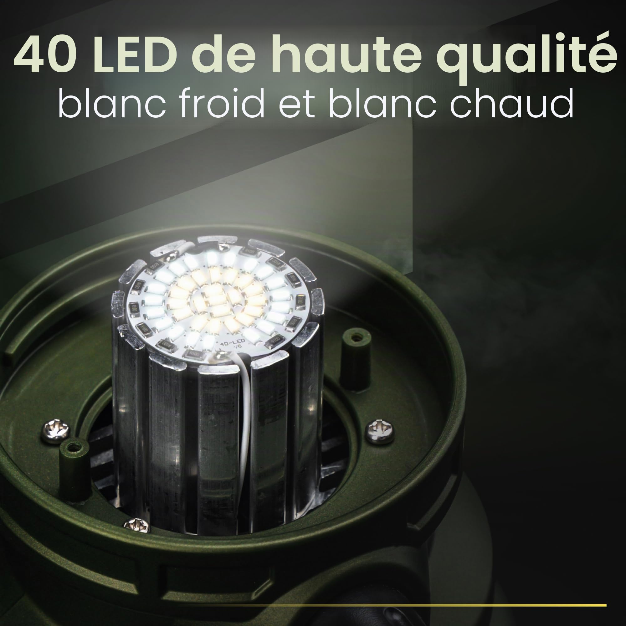 Favour Lampe LED Camping puissante 1300 Lumens | Lanterne exterieur IP64 Étanche, Fonctionne sur piles, température de couleur réglable dont Mode Bougie | Lampe de tente, éclairage à 360 degrés