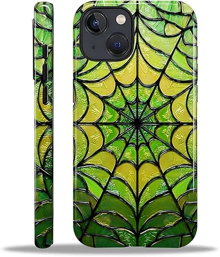 Miniatura 694 de Funda para iPhone 11 Pro Funda, Diseño de Patrón de Mosaico de Vidrio en Tono Verde - Protección Dual Híbrida Silicona + PC Duro Resistente a Golpes
