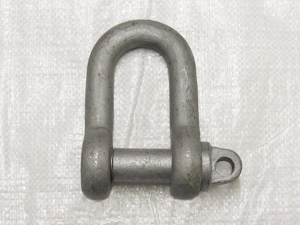 7 Ton Galvanised Large Dee Shackle With 39MM Screw Pin To BS3032 - 1.1/2"" D Lift