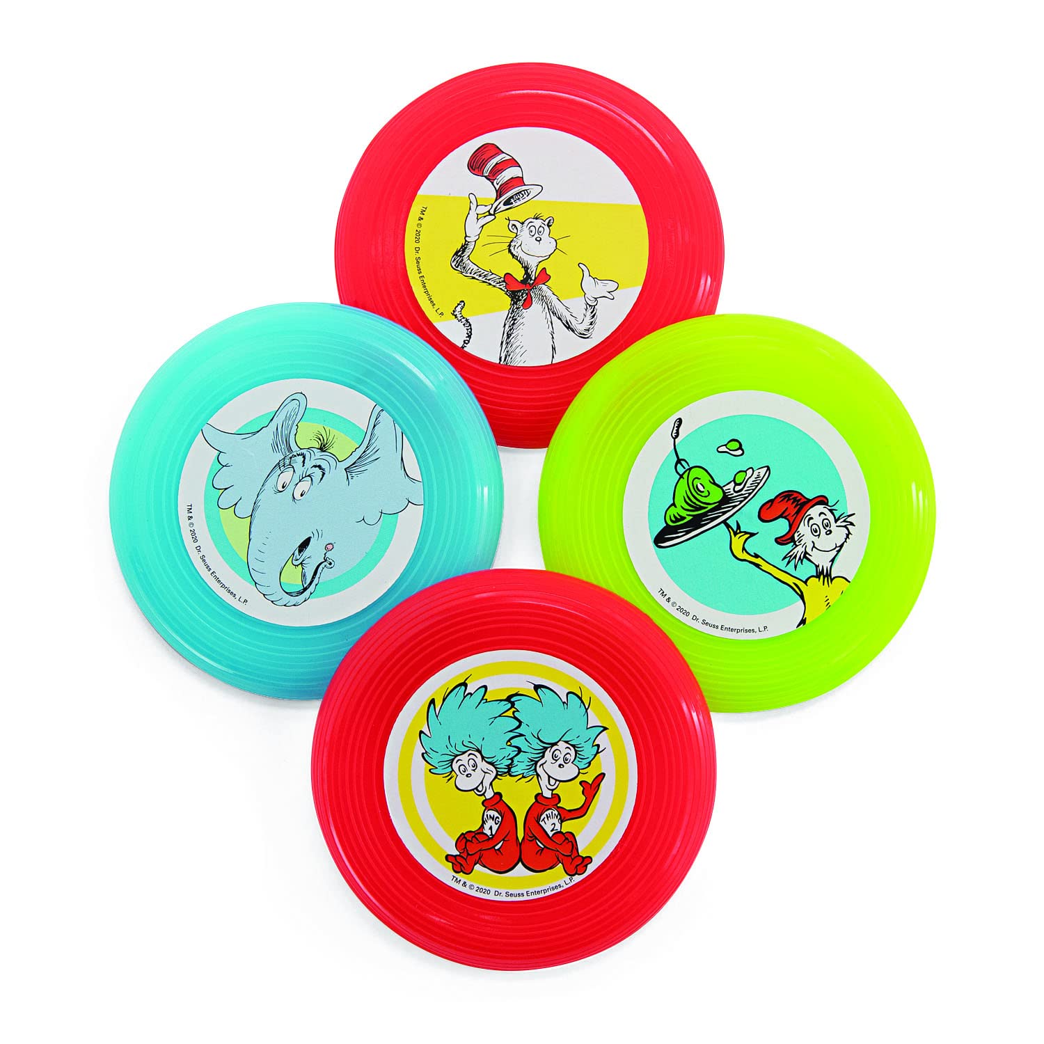 Fun Express Mini Flying Disc - Mini Frisbee Disc for Kids - Unleash Your Imagination with Dr. Seuss Mini Flying Discs - Durable and Safe, Kid-Friendly Fun, Memorable Moments (Set of 12)