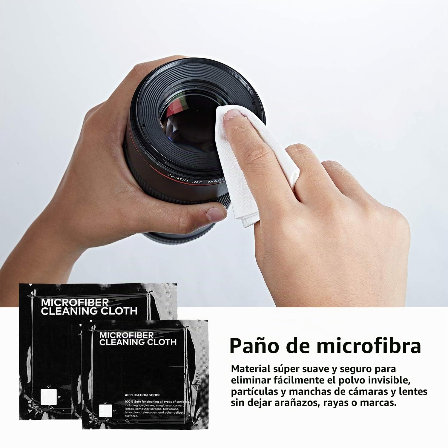 Kit de Limpieza Profesional de cámaras DSLR de KuuZuse con hisopos de Limpieza APS-C, paños de Microfibra, Pluma de Limpieza de Lentes, para Lentes ópticas y cámaras SLR