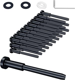 30 Pack Black Invisible Cable Railing kit, 1/8" Stainless Steel Invisible Receiver and Swage Stud End for Cable Railing Hardware, Deck Stair Threaded End Fitting for 2x2 Wood Metal Post