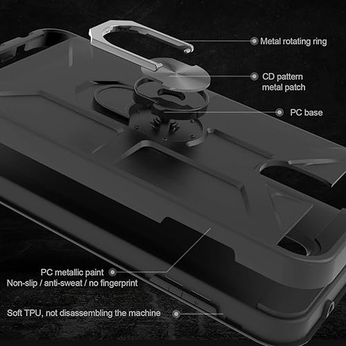 Miniatura 6 de Funda de teléfono para Samsung Galaxy J7 Star Crown Refine 2018 J7V 2 generación con protector de pantalla de vidrio templado y soporte magnético