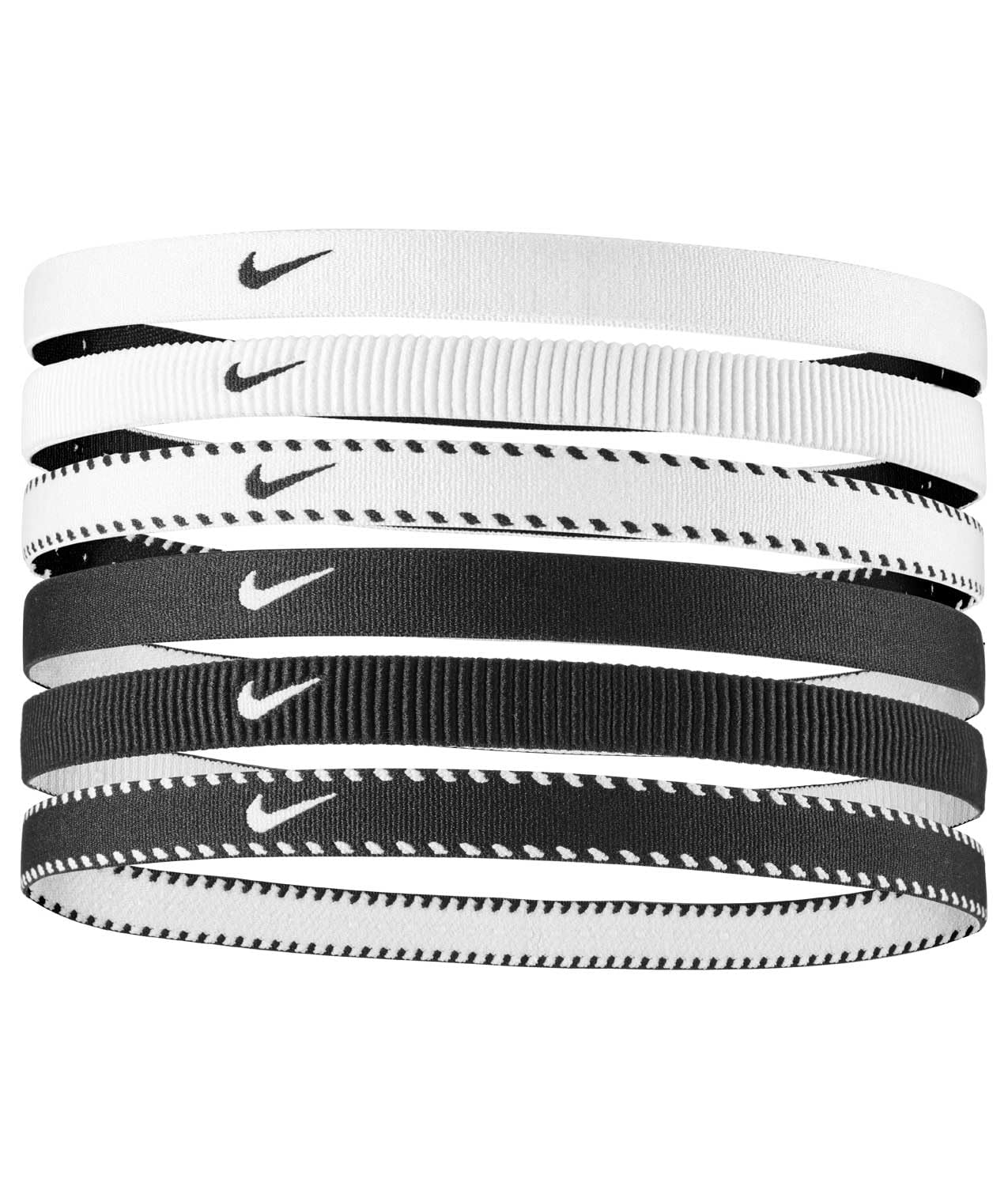 Nike Flex Classic Headbands 6PK Bandes élastiques pour cheveux Sport W/​B (6 unités)