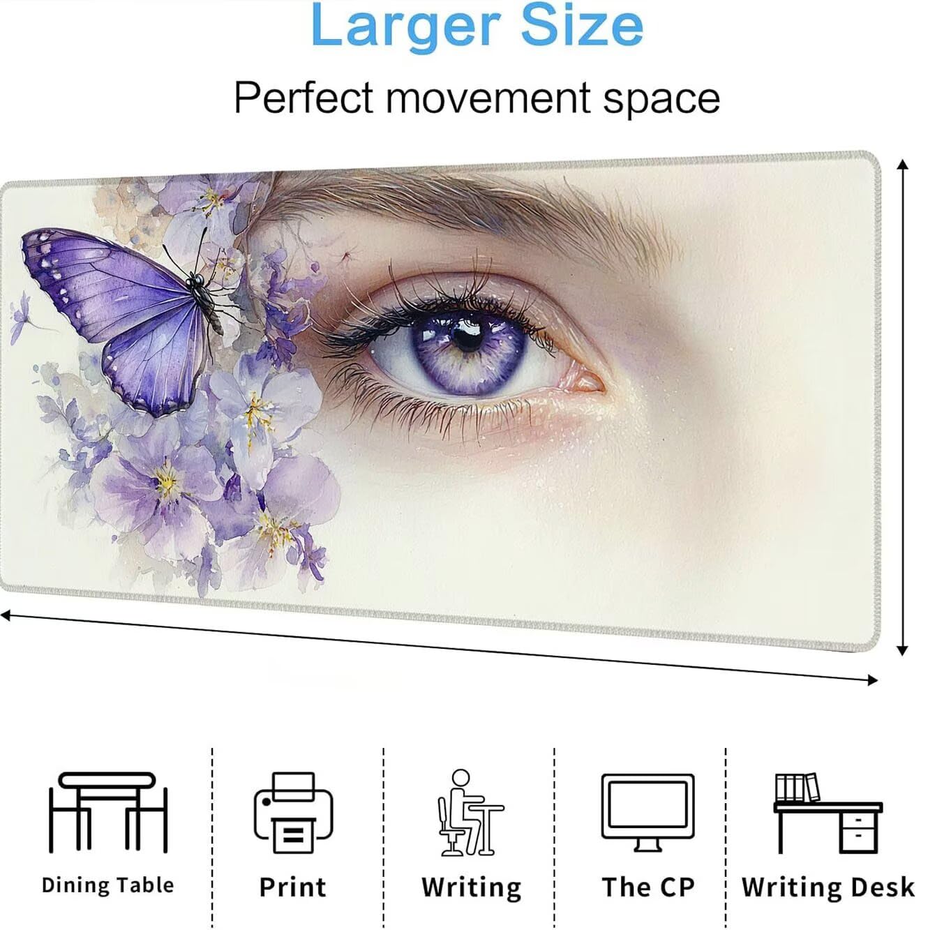 Podkładka pod mysz, podkładka pod mysz XXL 1200 x 600 mm podkładka pod mysz dla graczy, wodoodporna gumowa podstawa, duża podkładka pod mysz do gier na biurko szyte krawędzie wodoodporna