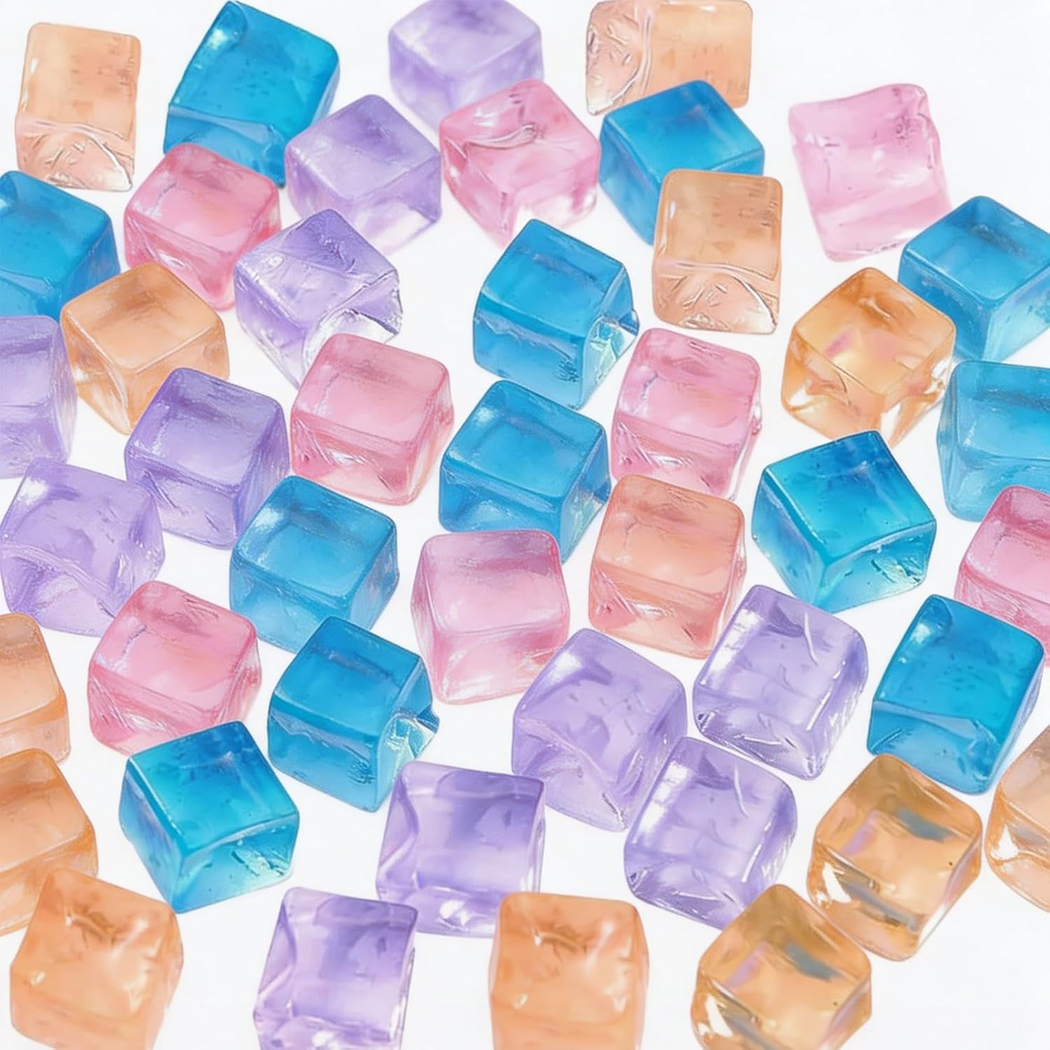 Squishy Sensory Cubes, Stress Relief Toy for Autism and Anxiety, Multicolour, 30 Pack