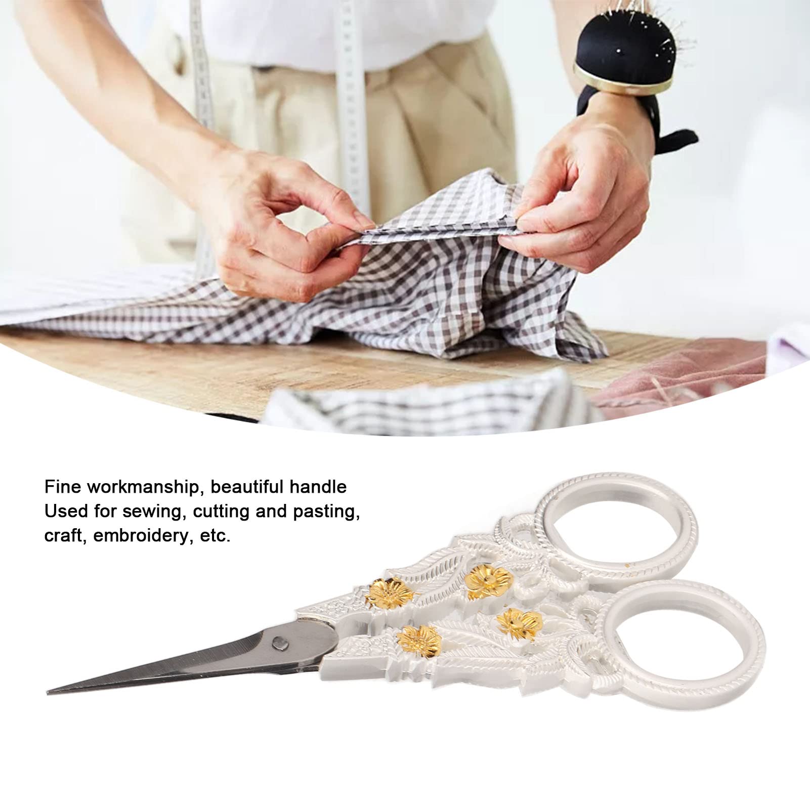 Cucitosartoria Forbici Piccole Ricurve In Tessuto Di Cotone – Per Ricamo, Cucito E Artigianato Fai Da Te, Lama In Acciaio Inox, Ergonomiche