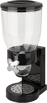 Honey-Can-Do Dry Food Dispenser, Single Control, Black/Chrome
