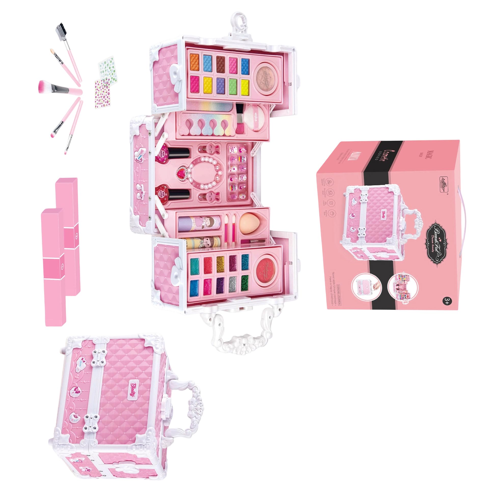 Trucco Finto Sicuro con Strumenti Colorati per Giochi Ruolo creativi Set Trucchi Finti