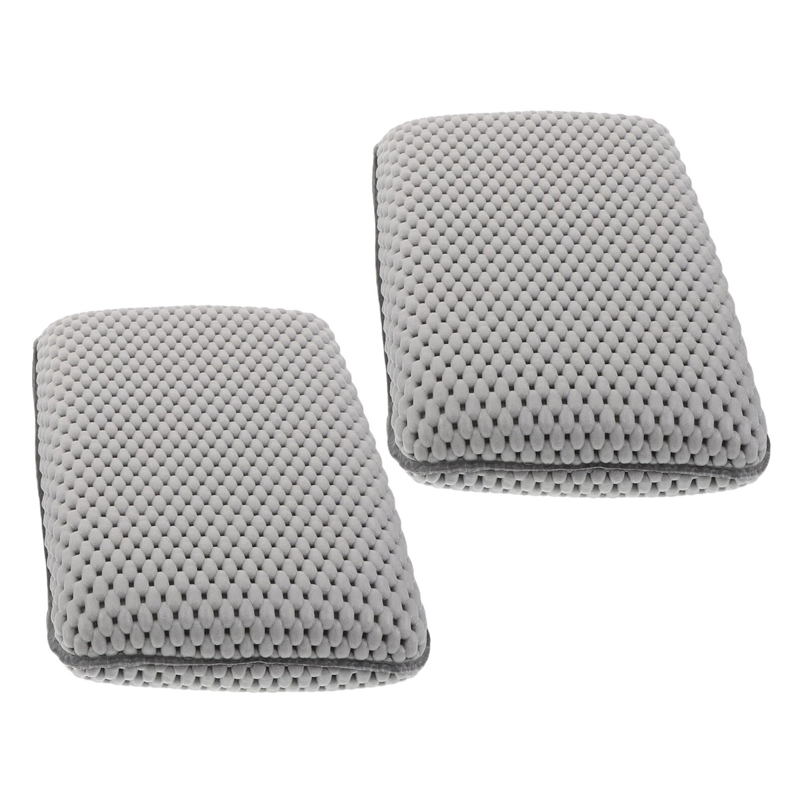 Gatuida Cuscino per Vasca da Bagno Grigio in Schiuma 29x19 Cm con Ventose Antiscivolo, Set 2 Pezzi, Poggiatesta e Supporto Schiena per Relax Spa Domestico e Hotel