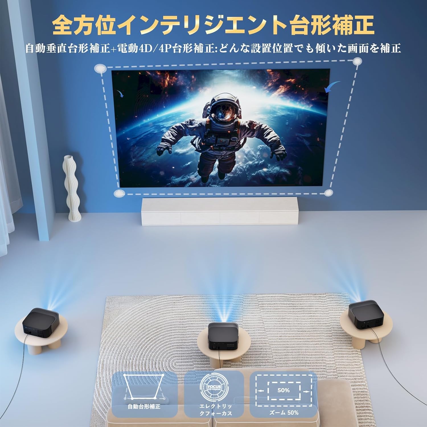 Netflix公式認証✨プロジェクター 家庭用 1200ASNI 高輝度 4k Amazon.co.jp: プロジェクター 家庭用 1200高輝度 【Android TV 14.0