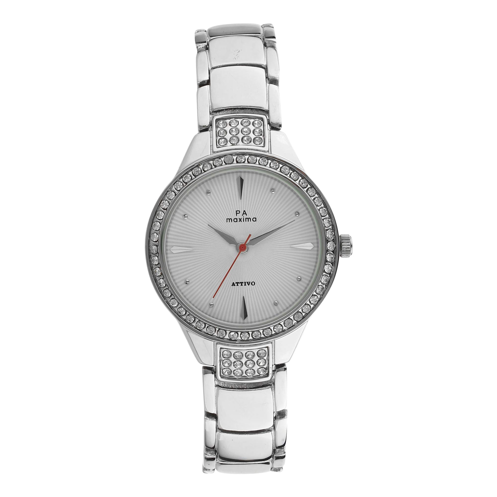 Maxima Brass Analog White Dial Womens Watch-O-56960Bmli, Band Color-Silver (B07TX9XZXJ) Amazon Price History, Amazon Price Tracker