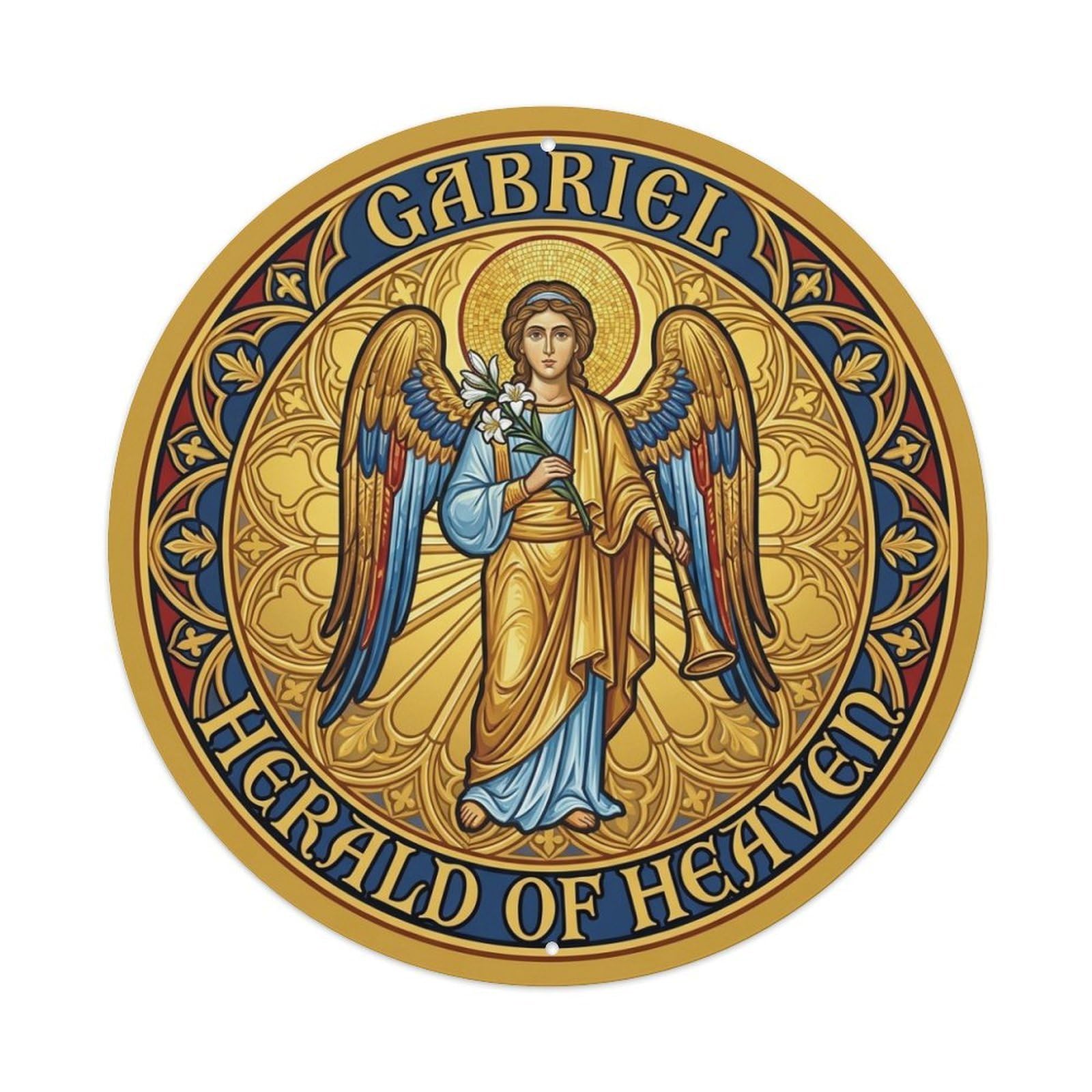 Annunciation Archangel Gabriel Herald of Heaven Metal Tin Sign