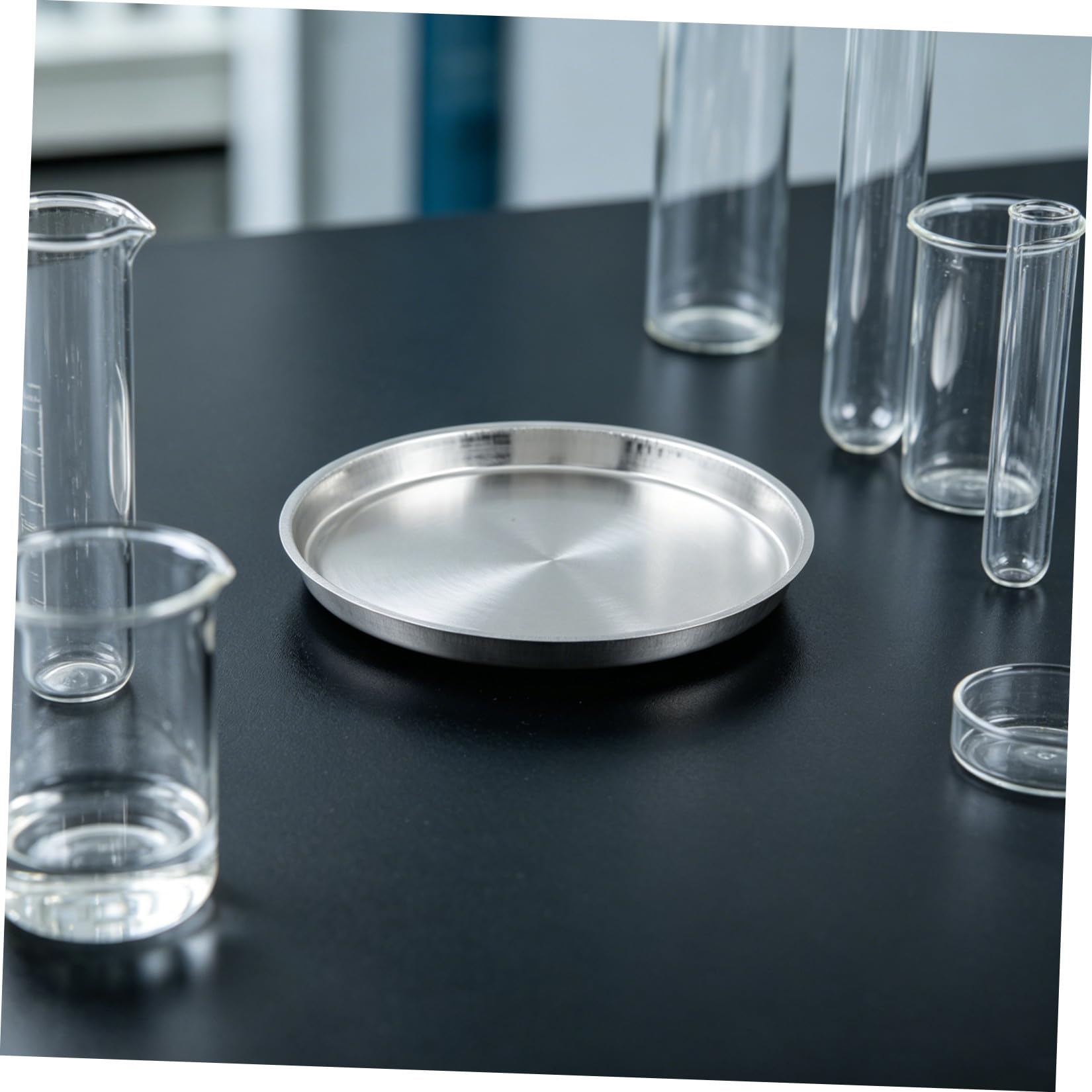 SHINEOFI 10 Pezzi Piatto con Precisione per Laboratorio di Pesata in Alluminio Resistente e Leggero per Pesare Polveri in Scientifico
