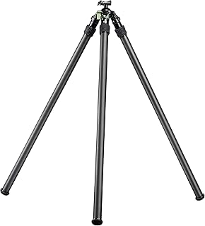 FANAUE ST-45D Hunting Tripod Quick Release Plate Features Arca Swiss Dovetail Mount Carbon Fiber Tripod with 360° Rotating Ball Head Adapter, Shooting Rifle Stand with Trigger System Load 55.12lb/25kg - FANAUE