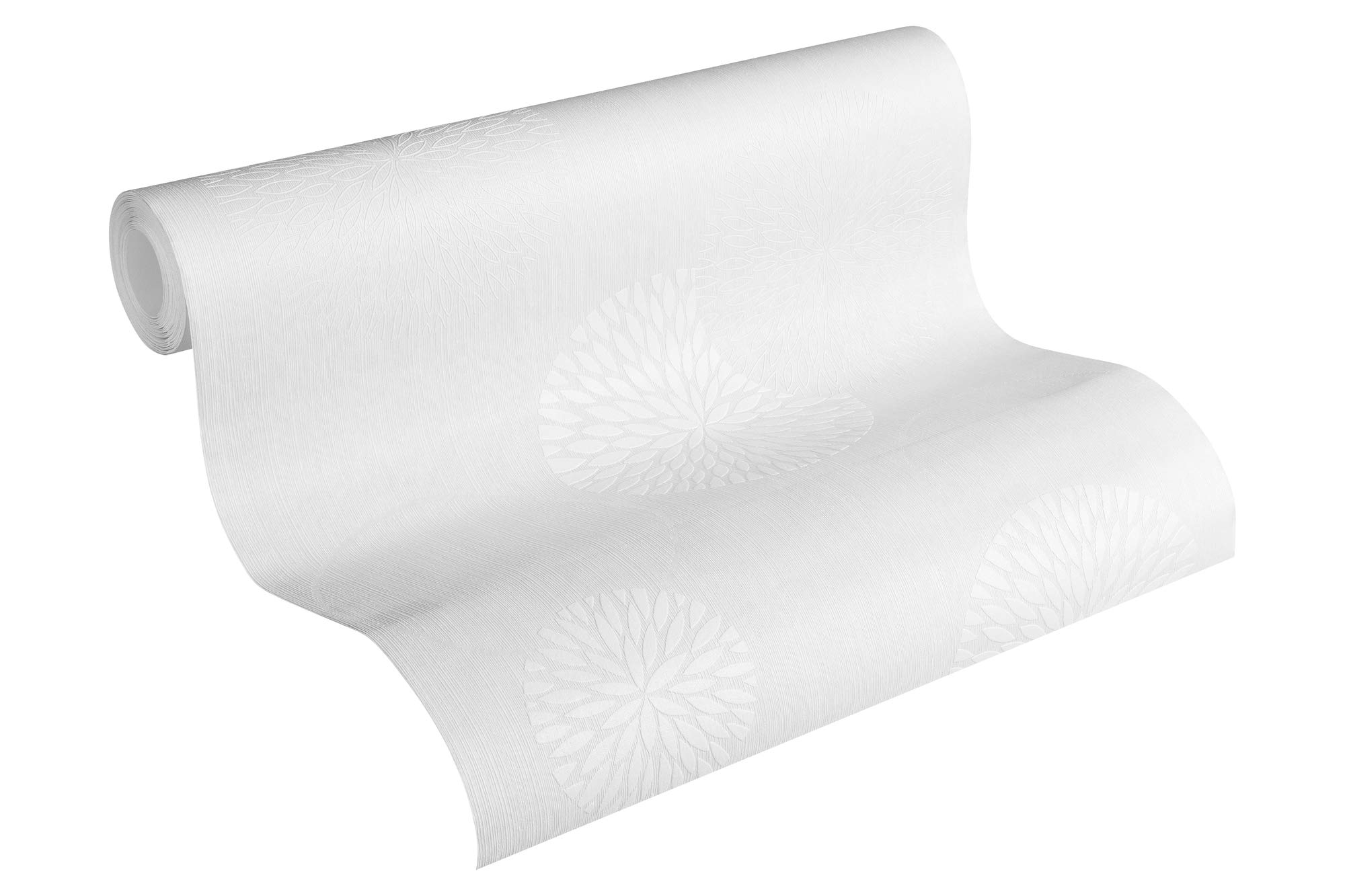 A.S. Création Paintable Non-Woven Wallpaper 10.05 x 0.53 m White 321301 32130 1 Made in Germany, Weiß, Überstreichbar, 53 x 1005 cm