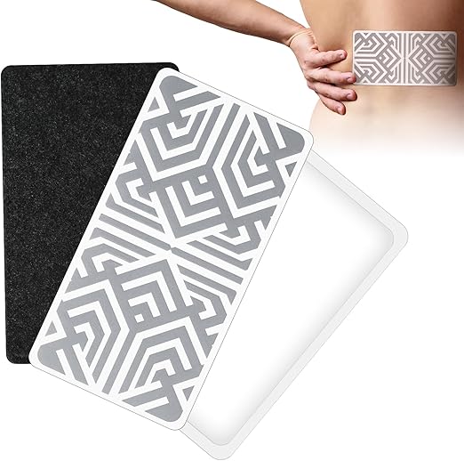 Reusable Pain Patch, for Sore Muscle Relief - Wellness Patches for Back, Foot, Knee, Neck & More, Easy Adhesive Application, Fast Acting - Includes 1 Patch, 3 Adhesives&1 Carry Case-02A