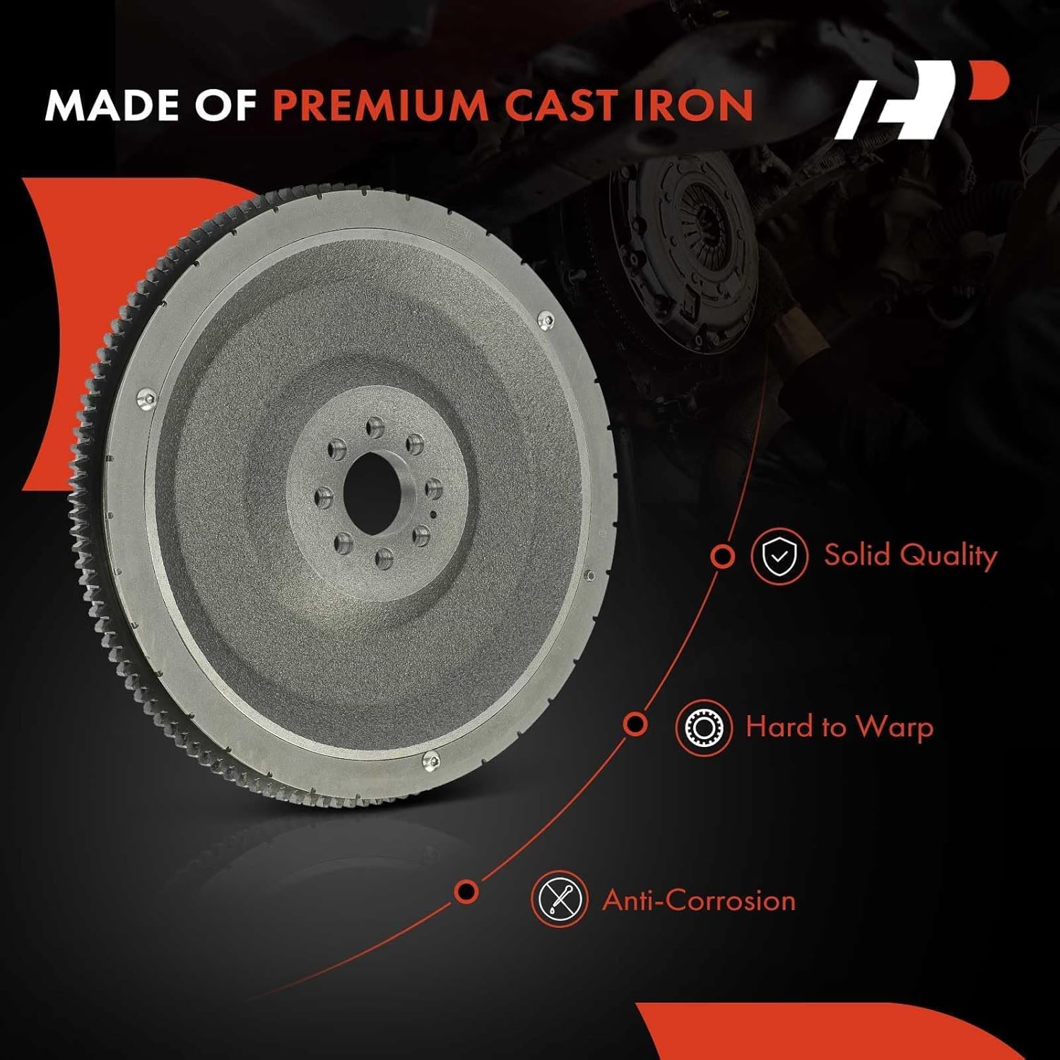 A-Premium Clutch Flywheel Compatible with Nissan 350Z 2003-2006 & Infiniti G35 2003-2007, 3.5L, 8 Bolt Holes, 144 Teeth