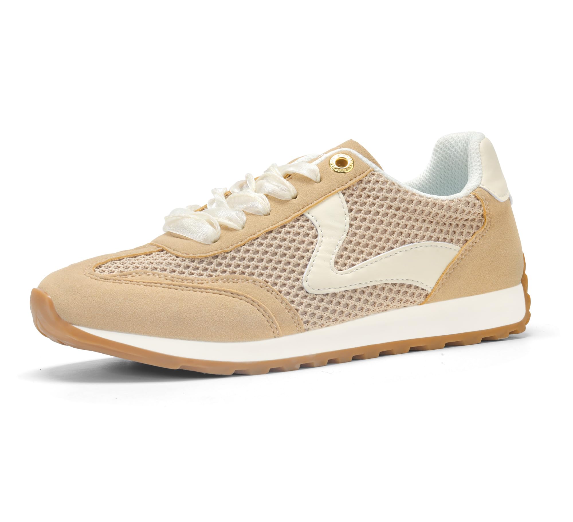 LUCKY STEP Zapatillas Mujer Moda - Tendencia Tenis, Neutras & Estilosas, Retro Trainers, Casual para Correr y Caminar