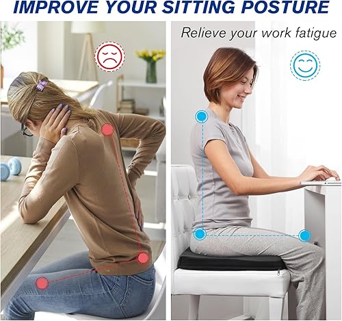 Miniatura 3 de WEIGUZC Cojín de asiento de gel, cojín plegable para asiento de viaje, portátil, transpirable, diseño de panal de abeja, cojín de gel para el hogar,