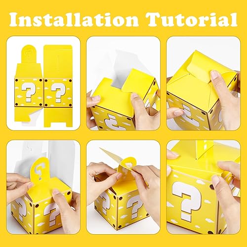 Miniatura 3 de Eaezerav 24 cajas de regalo para fiestas temáticas de videojuegos, caja de regalo de videojuegos, bloques de ladrillos, cajas de golosinas de cartón