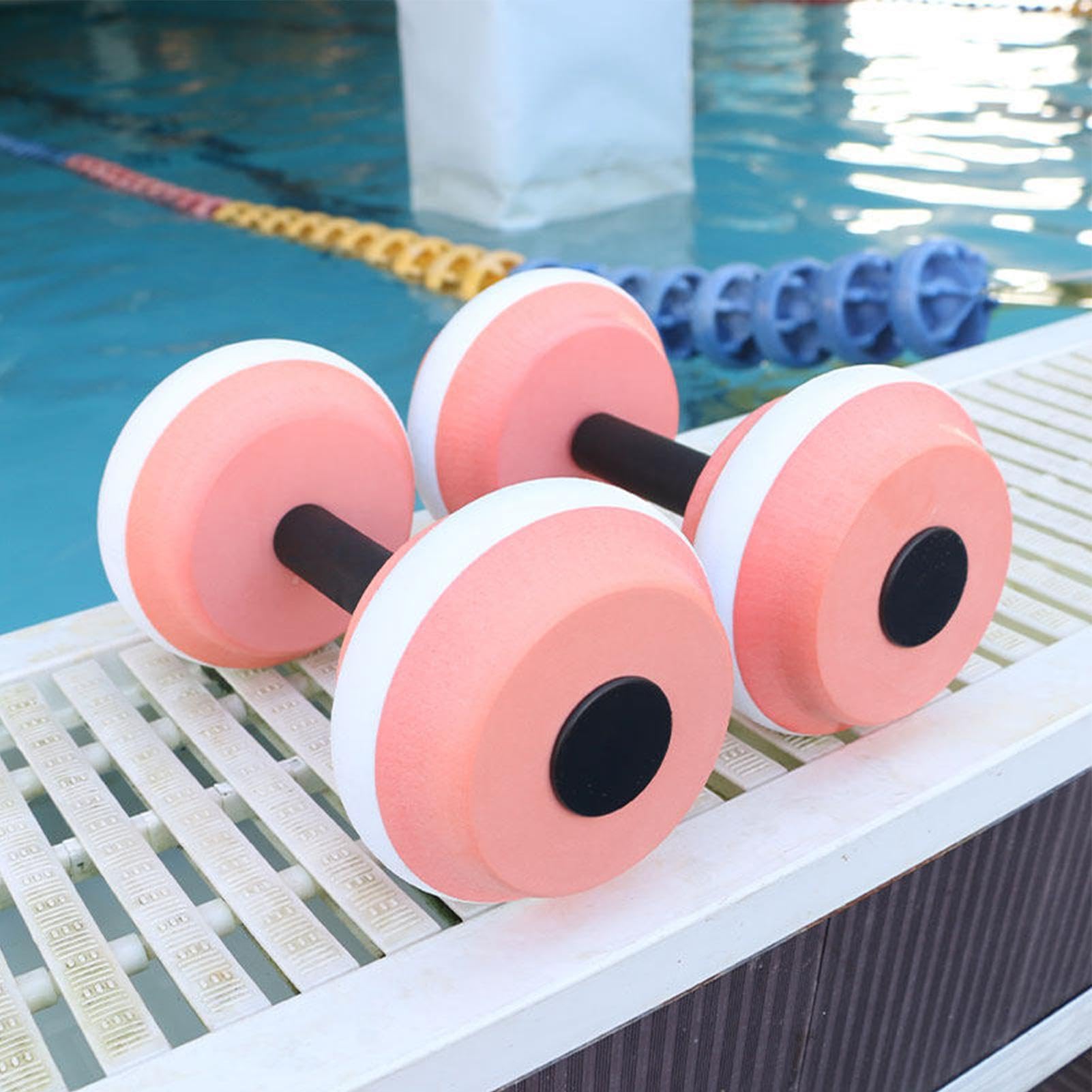 EVA Foam Swim Dumbbell, Portable Water Weights for Pool Exercise Lightweight Water Aquatic Aerobic Equipment for Adult Kids - Image 2