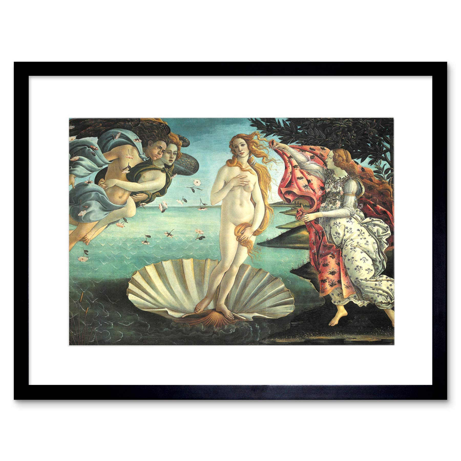 Wee Blue Coo PAINTING SEA SHELL GODDESS BIRTH VENUS BOTTICELLI FRAMED ART PRINT B12X7495