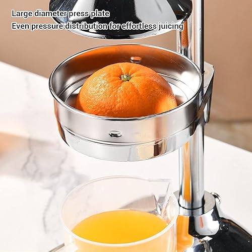 Miniatura 4 de Asixxsix Manual Juicer, Stainless Steel Citrus Press with Measuring Cup, Heavy Orange Lemon Squeezer for Home Commercial Use