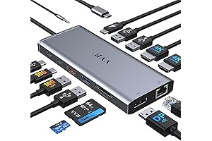 USB C Laptop Docking For Dual HDMI 14 In 1 Multiport Hub